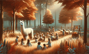 Ponadto, interakcja z alpakami może wspomagać rozwój emocjonalny i społeczny