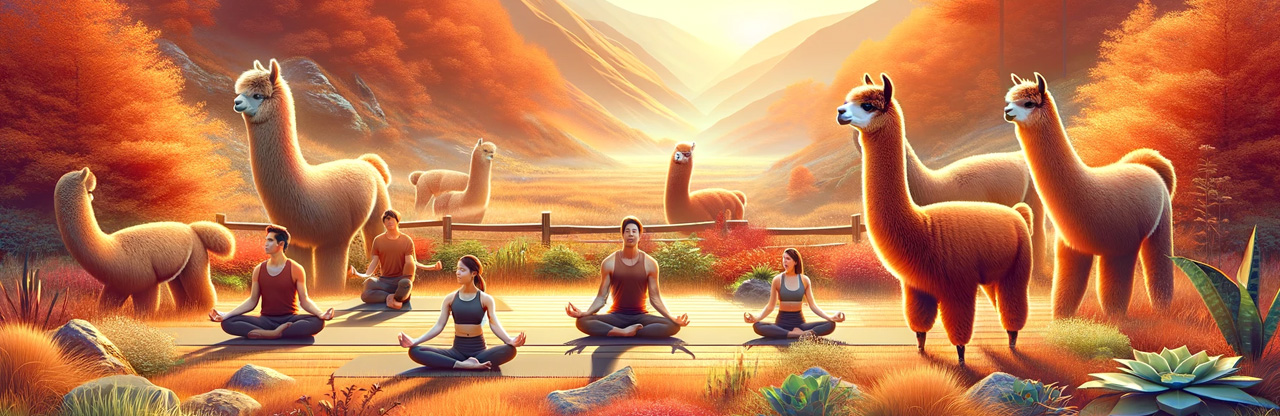 Joga z Alpakami w Alpakowym Zaciszu