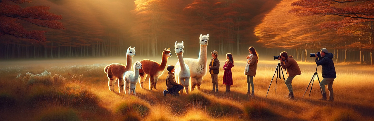 Sesje Zdjęciowe z Alpakami w Alpakowym Zaciszu