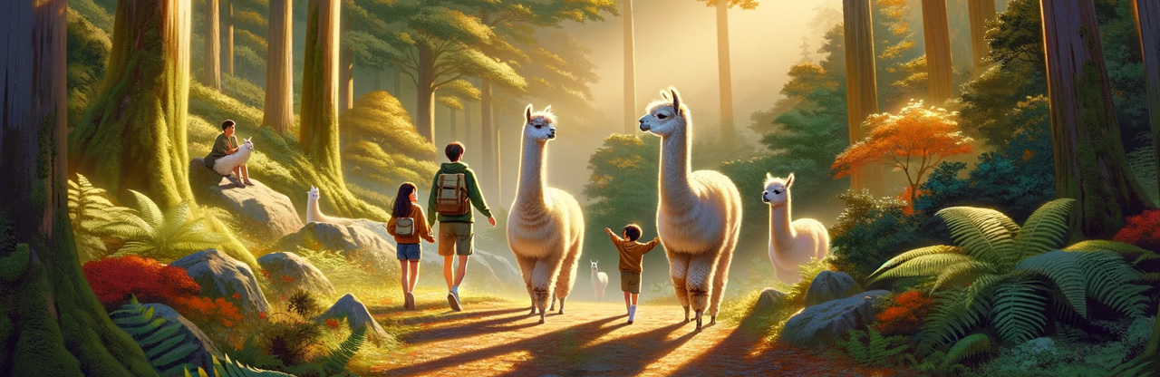 Spacery z alpakami w Alpakowym Zaciszu