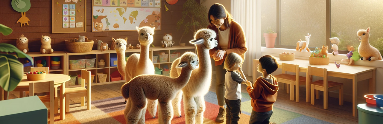 Wizyty alpak w placówkach